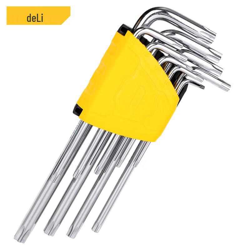 Deli 9-Piece Extended Security Torx Hex Key Set