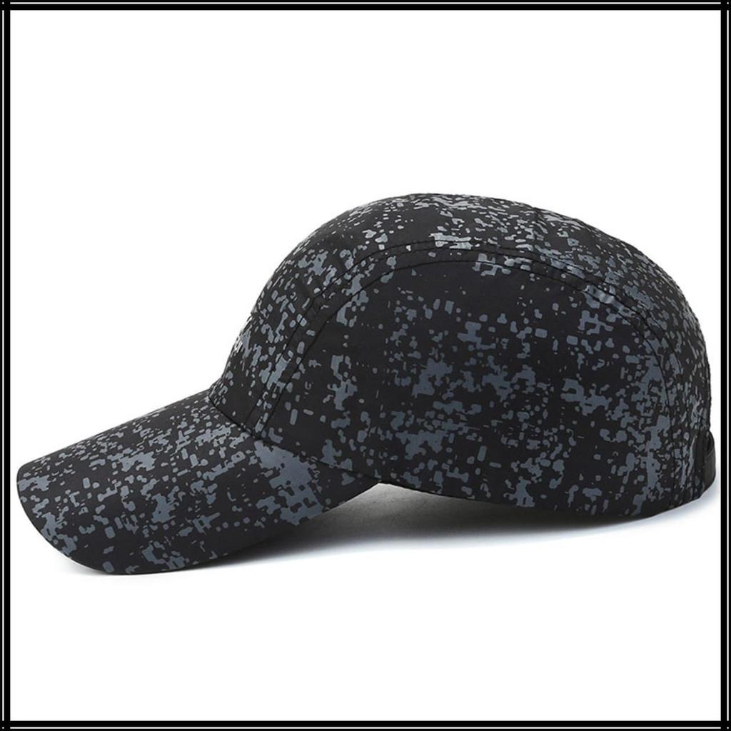 Baseball UV CZA406 [White Fang] Hat, Cap, Cap, Quick-Drying, Breathable, Protection, Outdoor, Leisure, Men's, Women's, (Black)