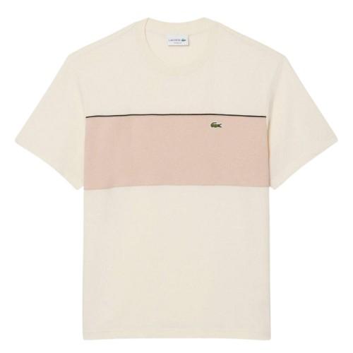 Lacoste Mens Colour Block Cotton Regular T-Shirt