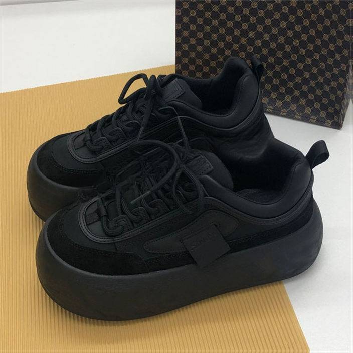 Sneaker Retro Inverno Donna Chunky Calde Casual Scarpe Vulcanizzate Donna Stivali con Zeppa Alta Moda Stringate Low Top
