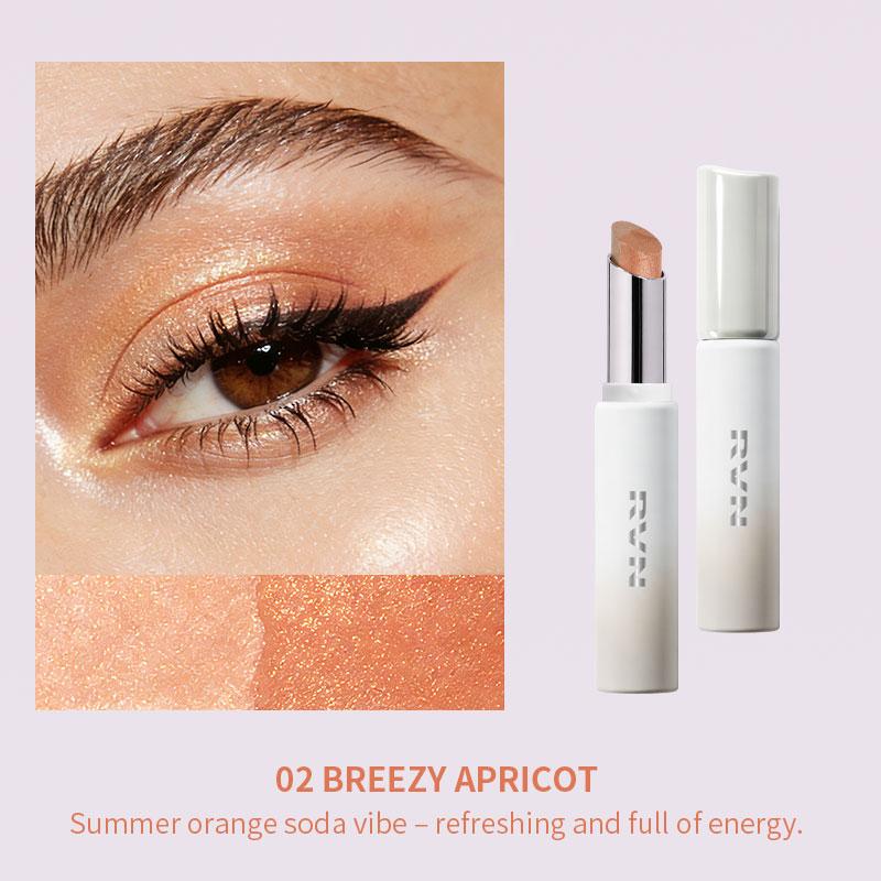 Three Color Eyeshadow Stick Matte Pearl Glitter Long Lasting Waterproof Twist Up Portable Travel Friendly Daily Eye Makeup