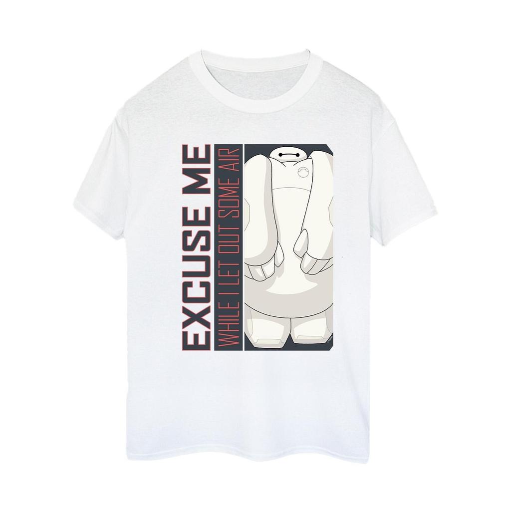 Disney Womens/Ladies Big Hero 6 Baymax Excuse Me Some Air Cotton Boyfriend T-Shirt