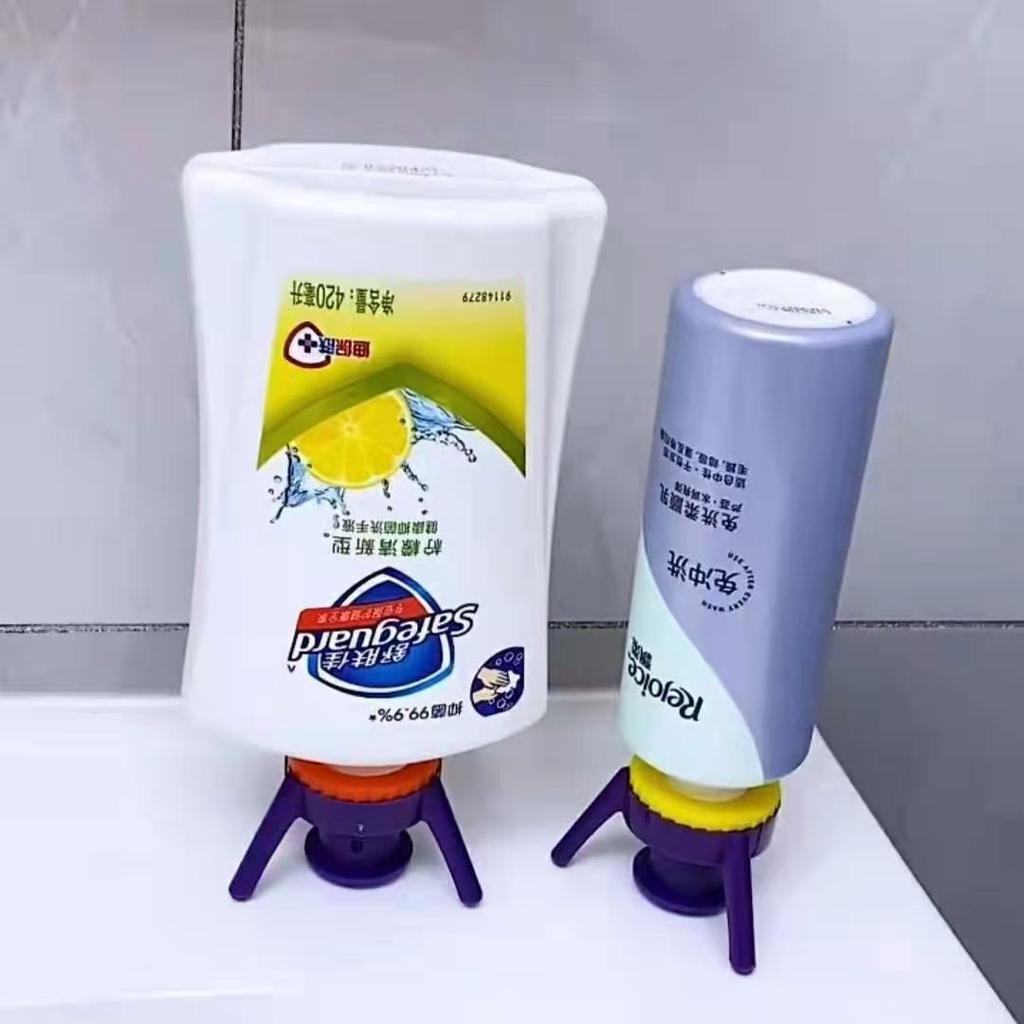 Multifunctional Inverted Bottle Cap Tripod Stand Shower Gel Shampoo Leak-proof Bottle Cap Kitchen Seasoning Squeeze