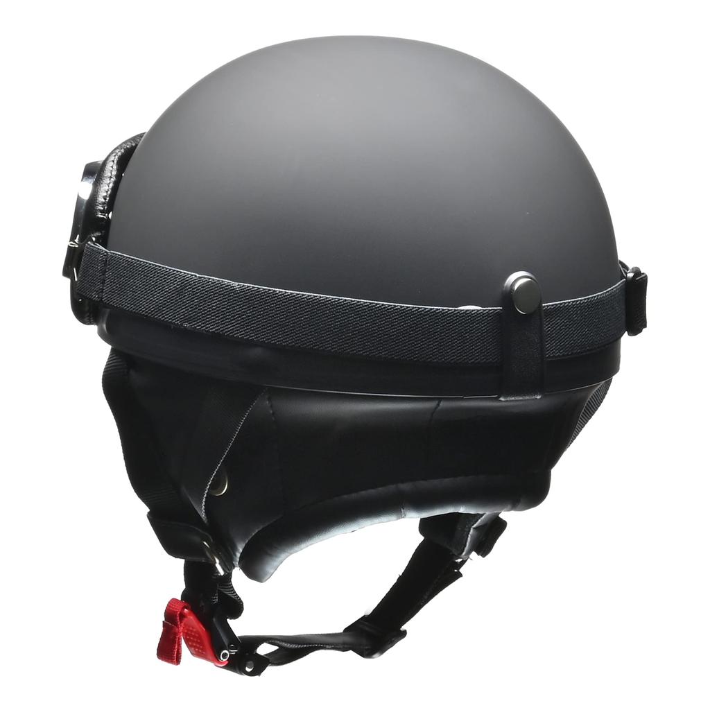 LEAD Half Motorcycle Vintage Matte LL CR-751 Helmet, Black,