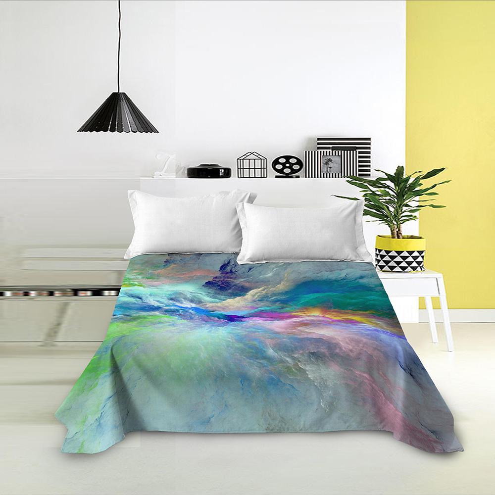 Galaxy Weltraumdruck King Queen Spannbettlaken 3D Sternenhimmel Bettwäsche Laken Universum Weiches Polyester Bettwäsche Leinen für Jungen Teenager Erwachsene
