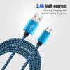 USB Type-C Braided Fast Charging Data Cable - 1.23m White, Compatible with Android and Huawei Devices