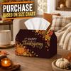 1pc Party Tissue Box,Festive Thanksgiving,Multifunctional Tissue Holder,Pumpkin Foliage Botanical Art,Outdoor Party Supplies, Everyday Desktop Tissue 