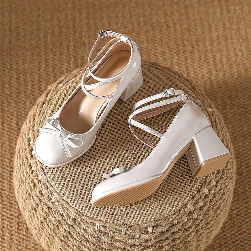 

Красные туфли Мэри Джейн женские туфли на толстом высоком каблуке женские туфли в стиле Лолита с квадратным носком весенняя мода вечерние кожаные женские туфли новые 34 бежевый