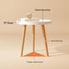 Nordic Small Round Coffee Table with Solid Wood Legs - Ideal for Living Rooms and Apartments