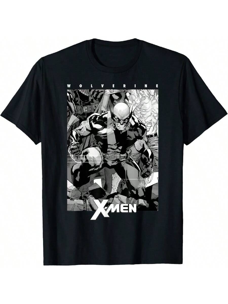 

Футболка Marvels X-Mens Wolverine Черно-белая комикс-панель Футболка XXXXXL