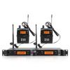 XTUGA RW2080 UHF Dual-Channel Wireless In-Ear Monitor System with Rackmount 2U Transmitter for Stage and Recording