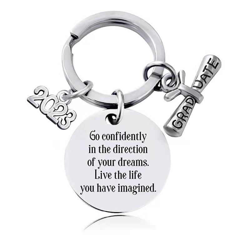 Steel Elegant Stainless Keychain Gift For Graduates Perfect For Celebrations And Parties