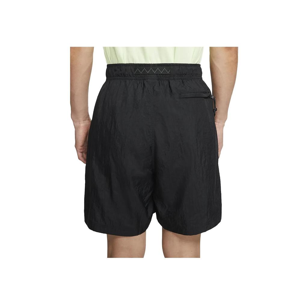 Nike Solid Color Belted Straight-Leg Casual Shorts Unisex Shorts Black CD4137-010