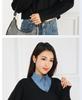 Versatile Women’s Washable Denim Dickey Faux Collar for Sweater