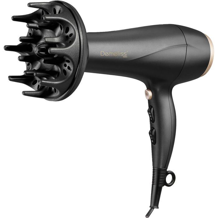 Sèche-cheveux - SAINT ALGUE - Demeliss Ultra Series - Diffuseur - 3 températures - 2200 W - Noir