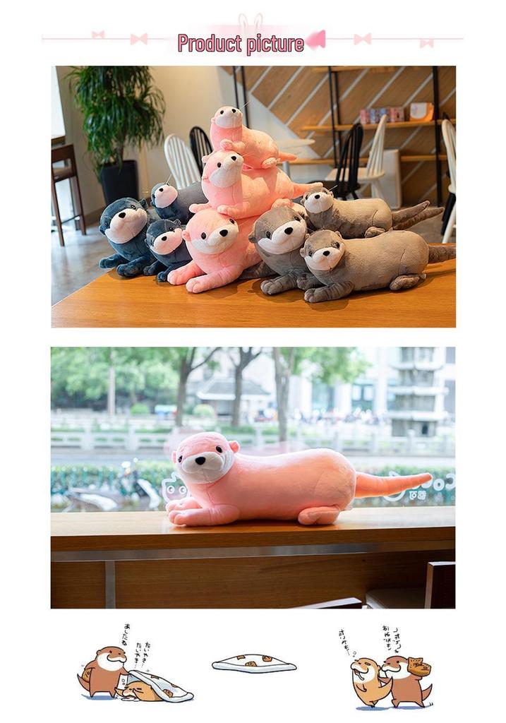 Adorable Otter Plush Doll Pillow - Perfect Animal Ornament & Children's Birthday Gift