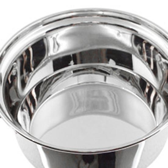 16 cm Edelstahl-Induktionsherd, Mini-Suppenkocher aus Stahl mit Universaltopf mit 2 Griffen