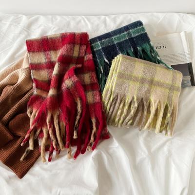 Four Seasons Available New Women'S Versatile Haircoat Imitation Cashmere Scarf Warm Medium Scarf Shawl