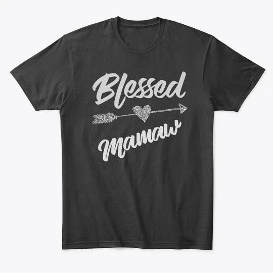 Blessed Mamaw Thanksgiving Funny Premium T-shirt Made in the USA Size S to 5XL XL