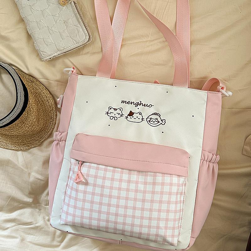 Cartoon Shoulder Bag Student Lightweight Crossbody Bag