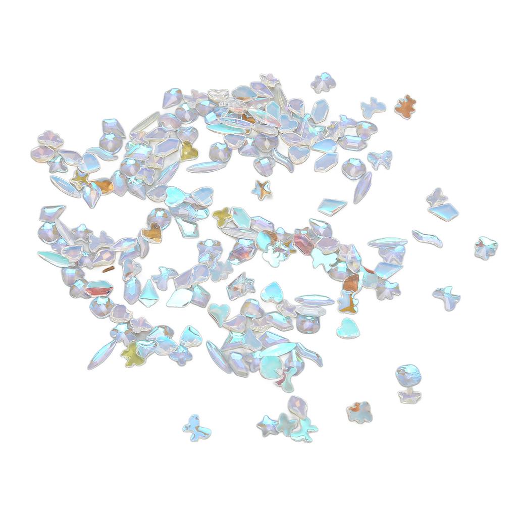 600 Pcs Nail Art Rhinestones Different Sizes Shapes Portable Nail Art Kit for DIY Crafts Shoes Bags Decoration