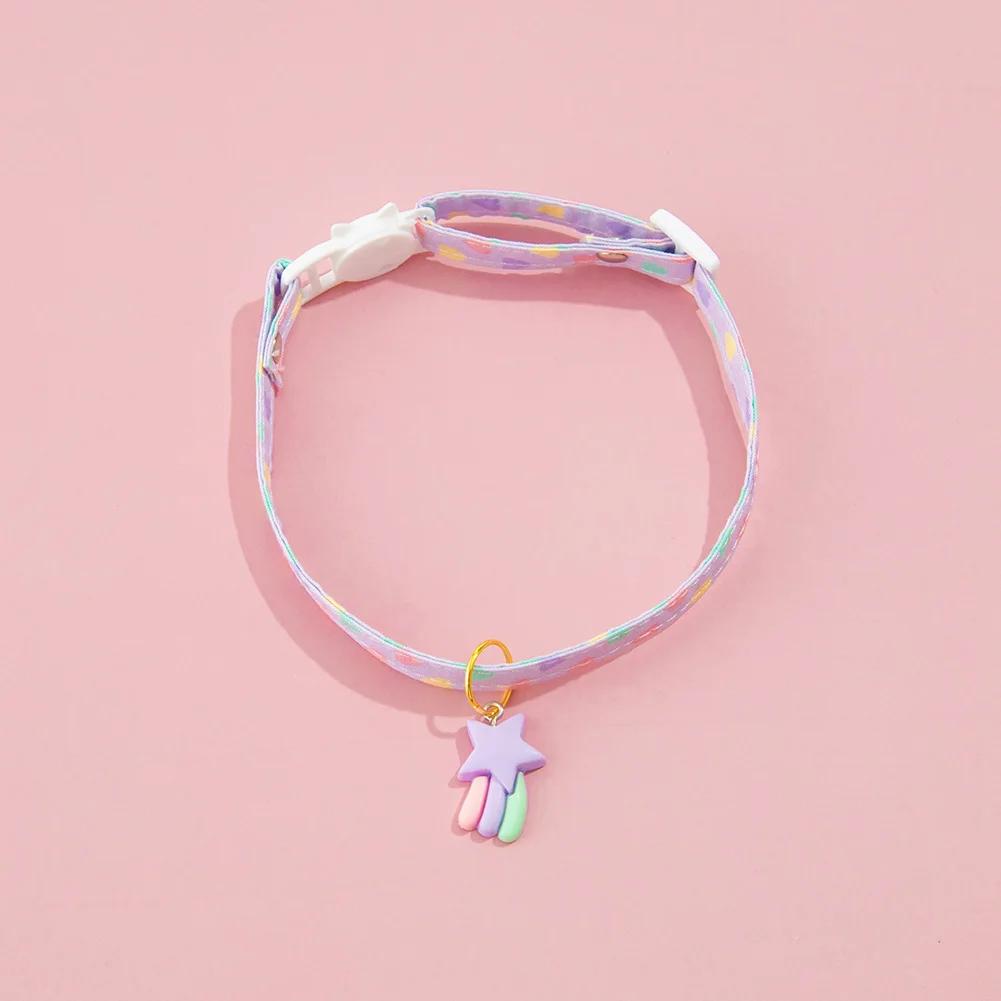 

Украшения для домашних животных Регулируемая пряжка Ошейник для щенков Популярный ошейник для маленьких кошек Напечатанный узор Сердце Шея Декоративный ошейник Товары для домашних животных 17-33cm