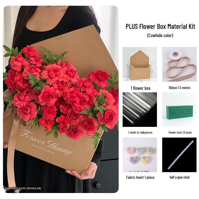 Zhuo Lan DIY Flower Bouquet Kit: Handmade Envelope Box for Flower Arranging & Gift-Giving