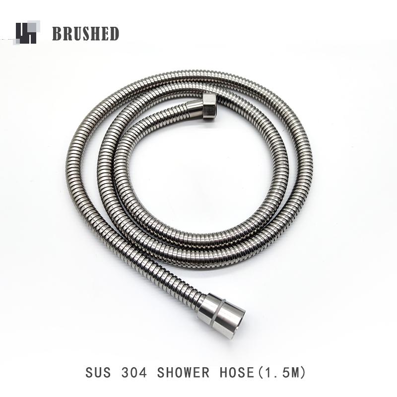 

Stainless Steel Shower Hose Bathroom Bidet Plumbling Tube Chrome Black Grey Rose Gold White Grey 1.5M Shower Hose G1/2 Connector 150cm