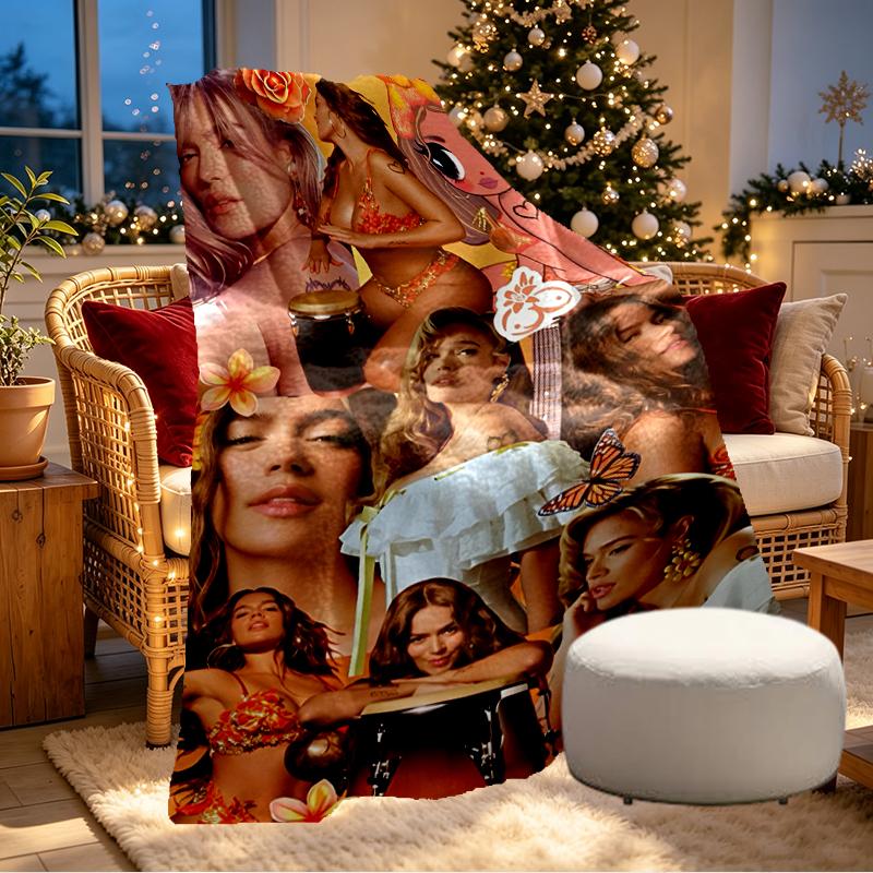 Karol G Print Blanket - Soft & Comfortable, for Bedroom, Travel, Sofa, Home Decoration - Birthday Christmas Gift for Friend