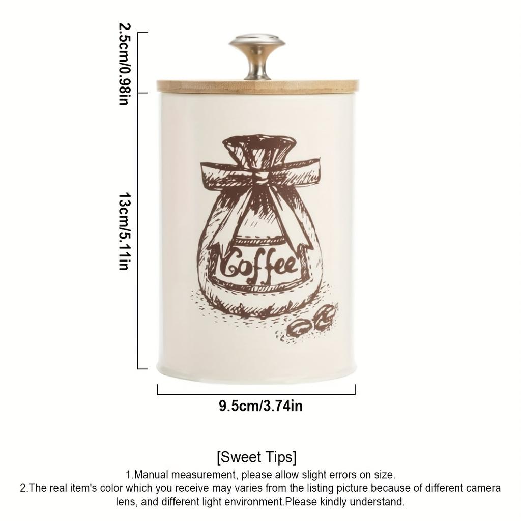 3Pcs Canister Set for Kitchen Counter, Coffee Sugar Tea Canister, Metal Vintage Kitchen Containers, Food Storage Containers