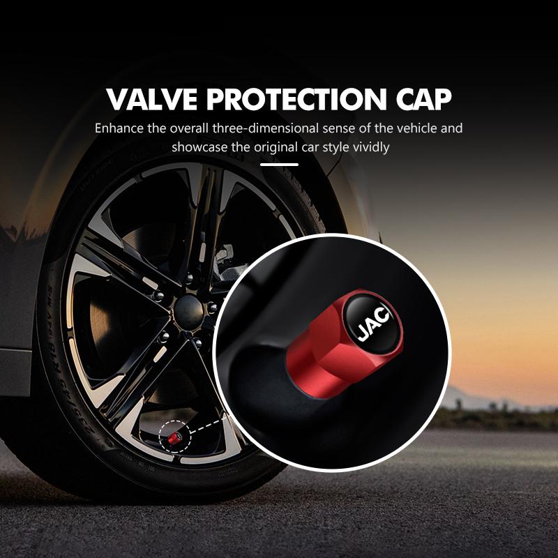 4pcs Car Tire Valve Caps Wheel Air Stem Cap Cover Accessories For JAC Vapour Refine J3 J2 S5 A5 J5 J6 J4 Vapour S2 T8