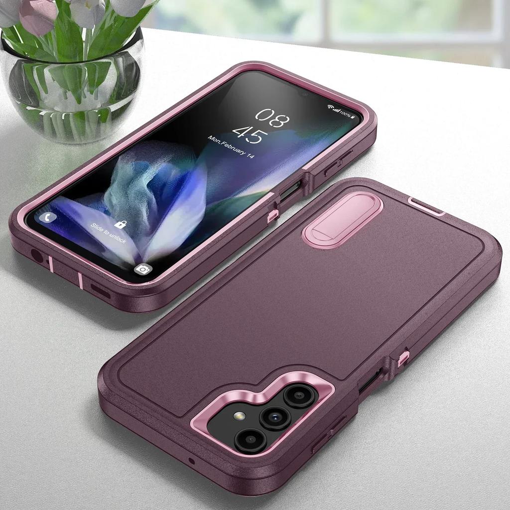 Case For Samsung Galaxy S25 S22 S24 Ultra Plus S23FE Full Body 3 in 1 Shockproof Heavy Duty -Scratch Rugged Kickstand Cover