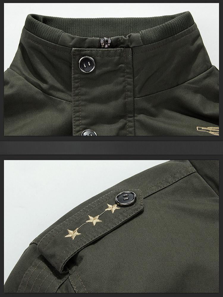 Autumn and Winter New Men's Workwear Cotton Jacket Large Size High-quality Counter Style Solid Color Cape Jacket