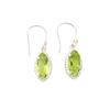Natural Peridot Gemstone 925 Sterling Silver Jewelry Handmade Earrings 1.4" Gift EE-169-1