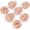Soft Silicone Flexible Model Body Part Displays Set, Silicone Tongue Mouth Navel Ear Model for Piercing Practice and Jewelry Display Acupuncture