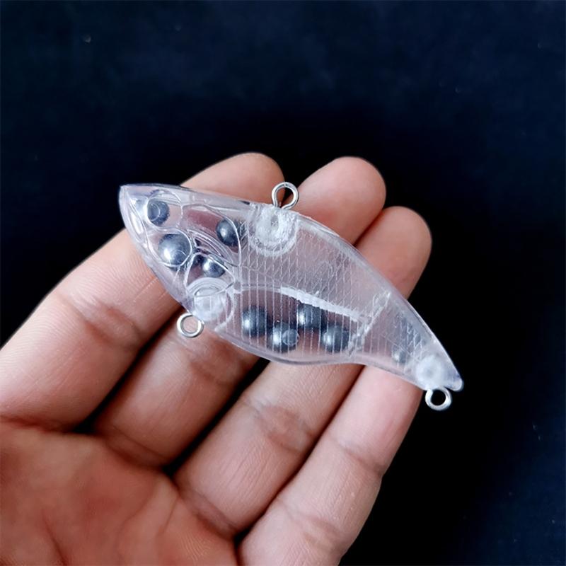 15Pc Lure Blanks Clear Baits Blanks 7.3cm Topwater DIY Lures Unpainted Swimbait Crankbait Set for Salmon Trout