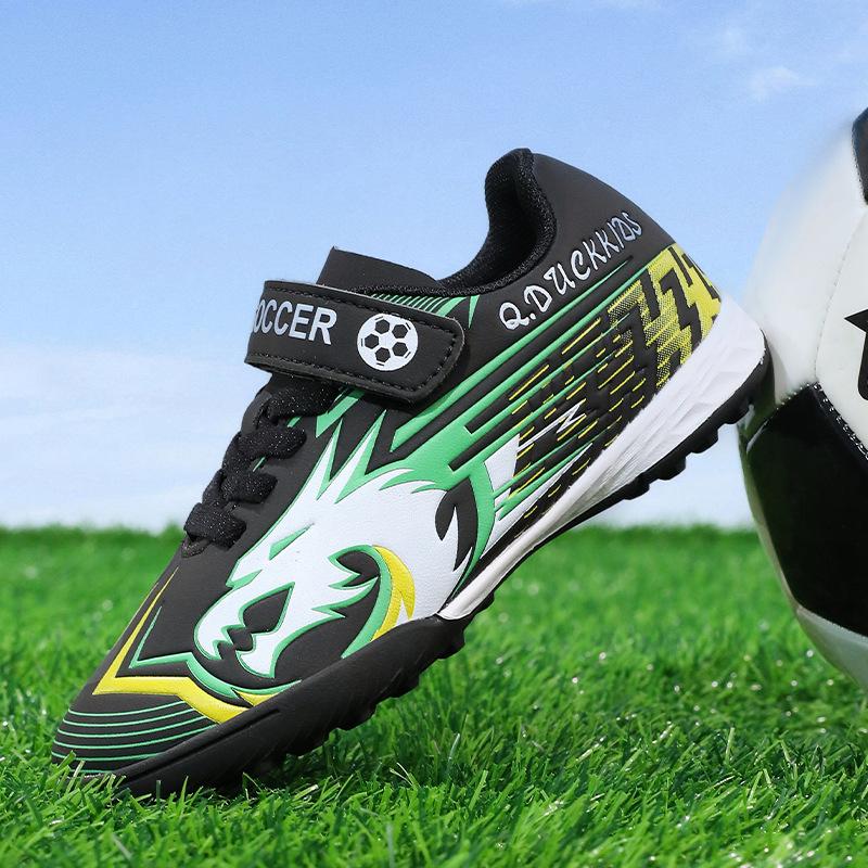 New Children's Football Shoes Boys and Girls Primary School Students Velcro Football Shoes Broken Nails Sports Shoes