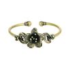 1 Pcs Creative Simple Gifts Retro Brass Flower Pattern Princess Bangle Classic Pure Copper Open Bracelet Ancient Wristband Gift