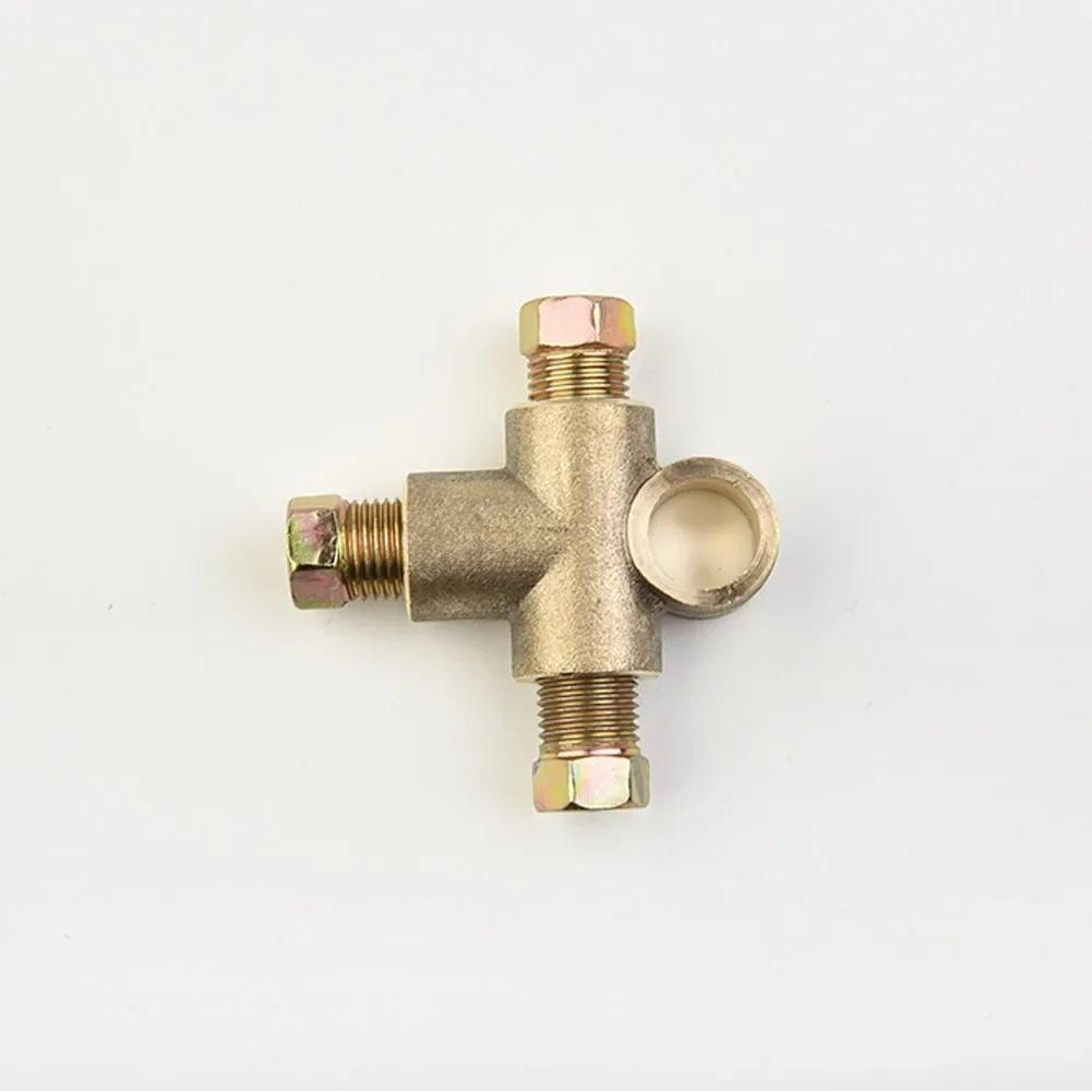 3 Way Brake Pipe T Piece Union Metric M10 10mm 3/16 Inch For Brake Hoses Automotive Accessories Brake Oil Pipe Tee Fittings