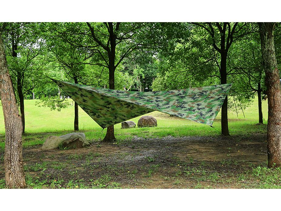 Camouflage Multifunctional Waterproof Sunshade Tent: Lightweight, Moisture-proof Awning & Beach Canopy Ground Sheet.