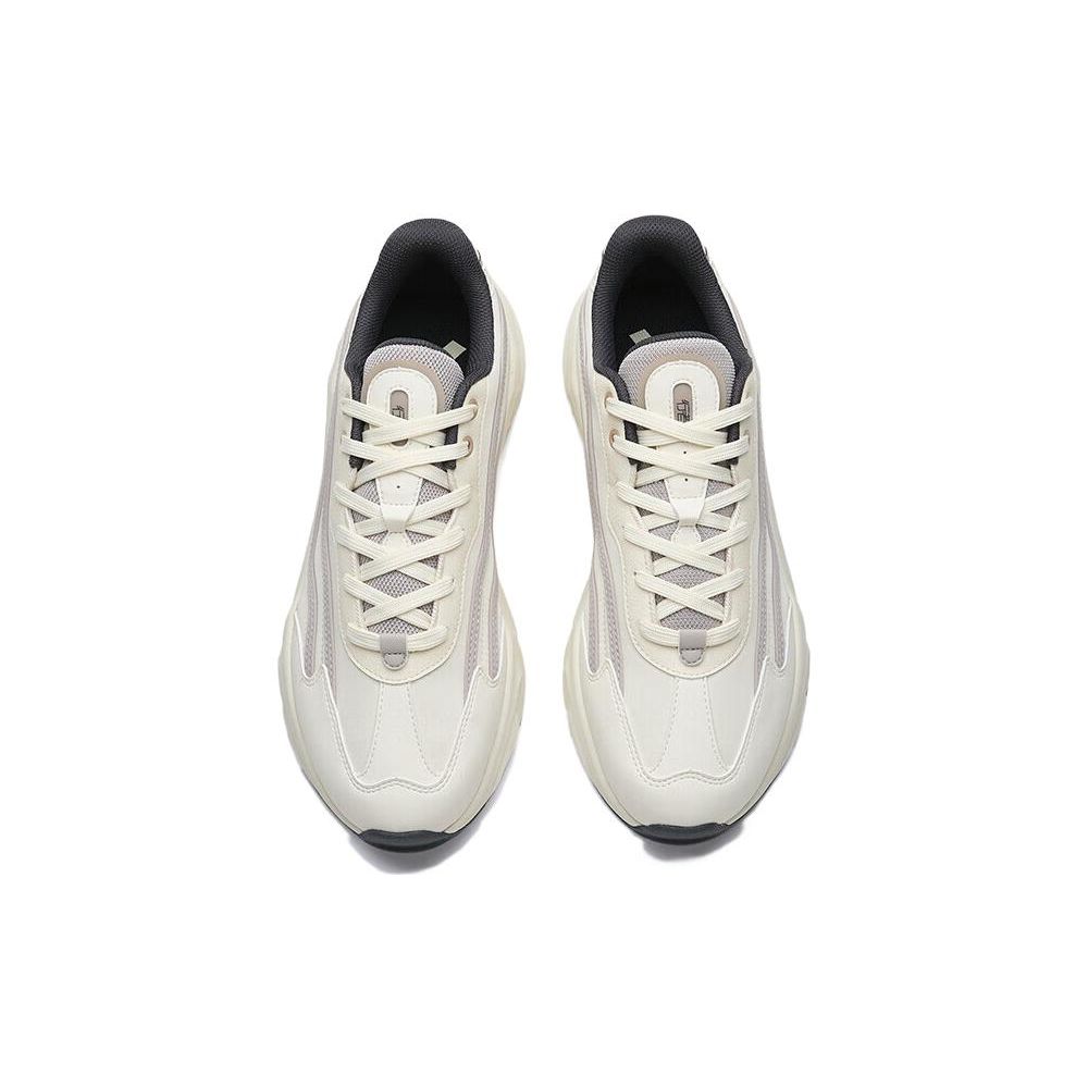 Anta Thick Sole Lightweight Shock Absorbing Non-Slip Low-Top Sports Casual Shoes Men sneaker White Gray 912238865-1