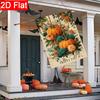 2D Flat - 2D Flat Happy Thanksgiving Autumn Maple Leaf Pumpkin Garden Flag 1 (4)  Outdoor Garden Flag Double-Sided Home Decoration Courtyard Decoratio