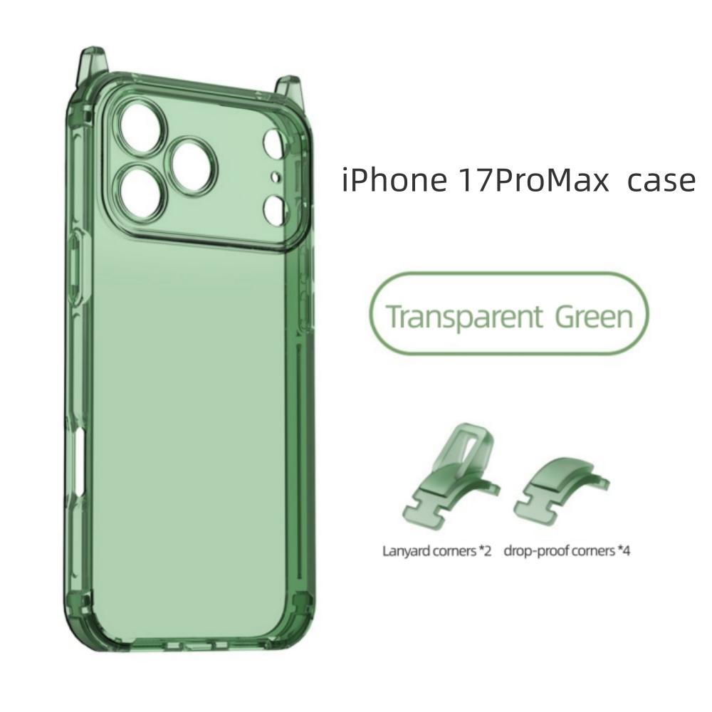 

Phone Case ArmorLoop Transparent TPU Detachable Corner Bumpers Cross-body Strap for iPhone 16/17, iPhone16, iPhone17