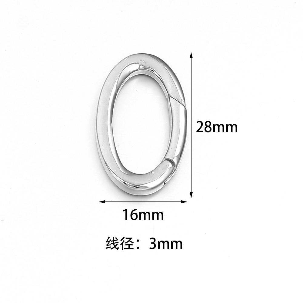 1/2pcs Oval 304 Stainless Steel O Ring Spring Clasps Openable Carabiner Keychain Bag Clips Hook Connectors for Jewelry Making