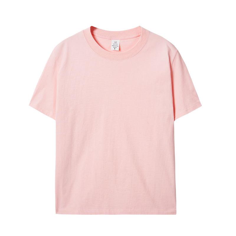 2025 Unisex Heavyweight Pure Cotton White Short Sleeve Basic T-Shirt - Trendy Summer Style
