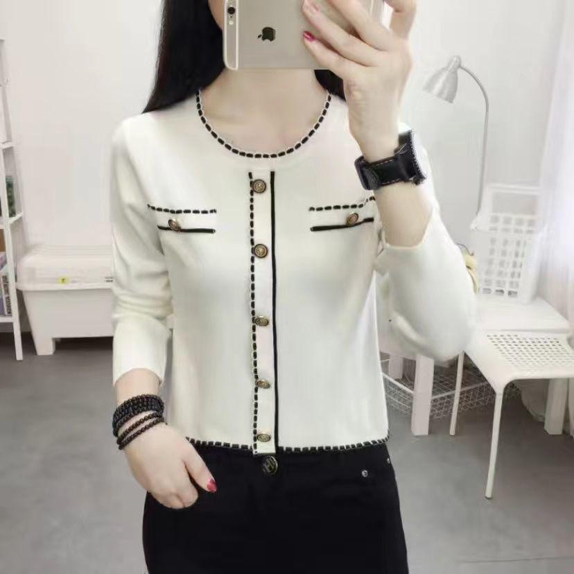 

Женская мода 2024 года: Свитер для весны и осени среднего возраста - Стильный верхняя одежда L