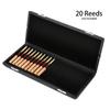 Wooden   PU Leather Cover Reed Case Holder Storage Box for 10 12 20pcs Oboe Reeds
