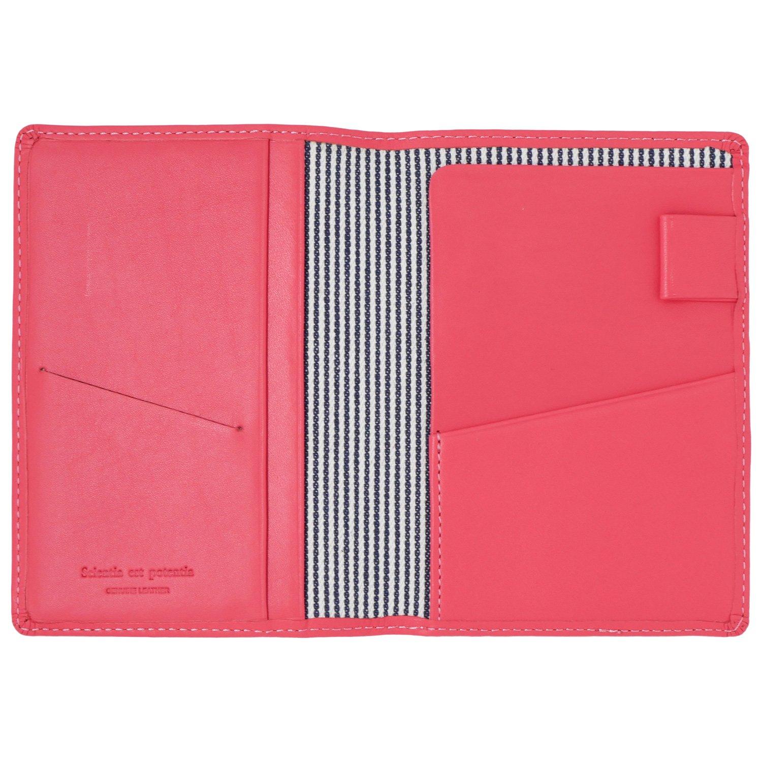 

Обложка для паспорта из черной кожи, розовая, накладная, NSL-2801 розовый