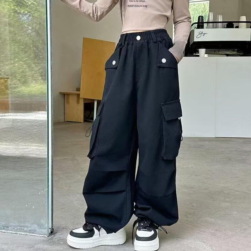 Boys' Spring and Summer Autumn Pants Children and Teens Pants Thin Children's Sports Straight Pants Trendy Three-Bar Pants Trendy