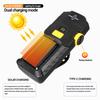 3600MAH Solar LED Bike Light Rechargeable Bicycle Light Waterproof Wide Beam for Mountain Road Bicycles Defense SOS Flashlight